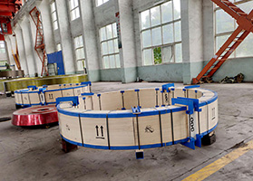 長城鑄鋼鑄造的輪帶與托輪成功出口國外